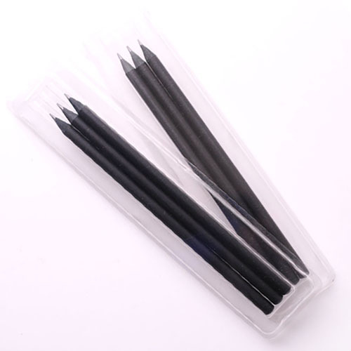 흑목원형미두연필 투명케이스3P세트