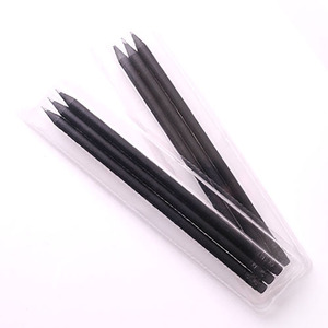 흑목원형지우개연필 투명케이스3P세트